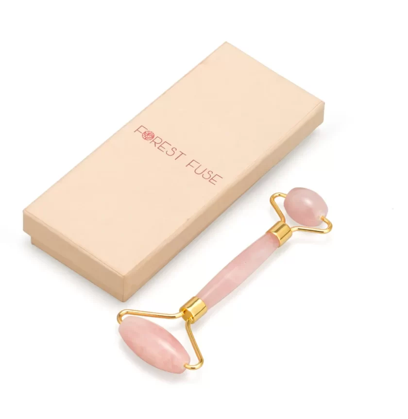 Facial Massage Roller - Rose Quartz - Image 2